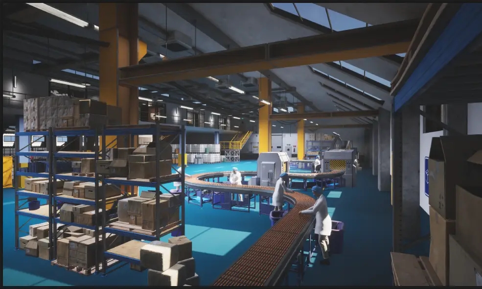 visuale del livello 1 dell'ambiente 3D