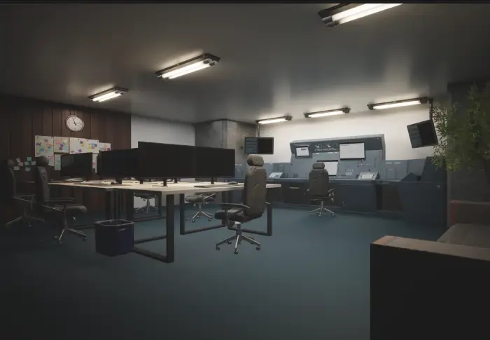 Visuale interna della Control Room